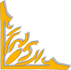 Vibrant Yellow and Gray Logo Clipart for Borders and Corners