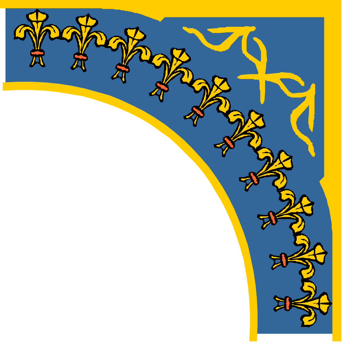 a yellow and blue border with a yellow border clip art png transparent Yellow and Blue Border Clipart - Creative Corner Designs