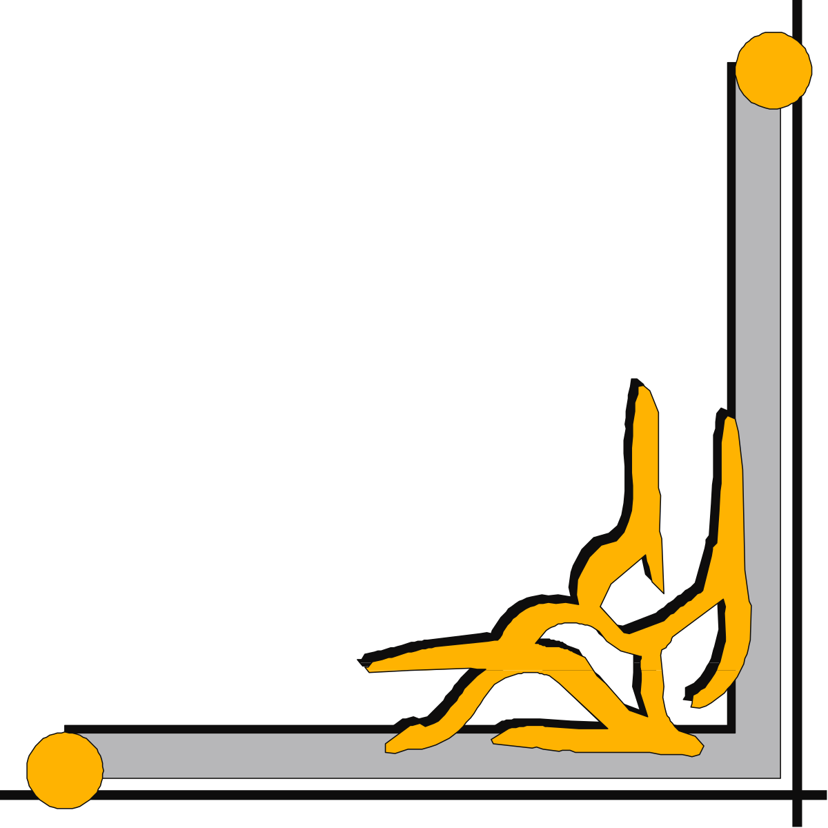 Yellow and Gray Decorative Borders and Corners Clipart