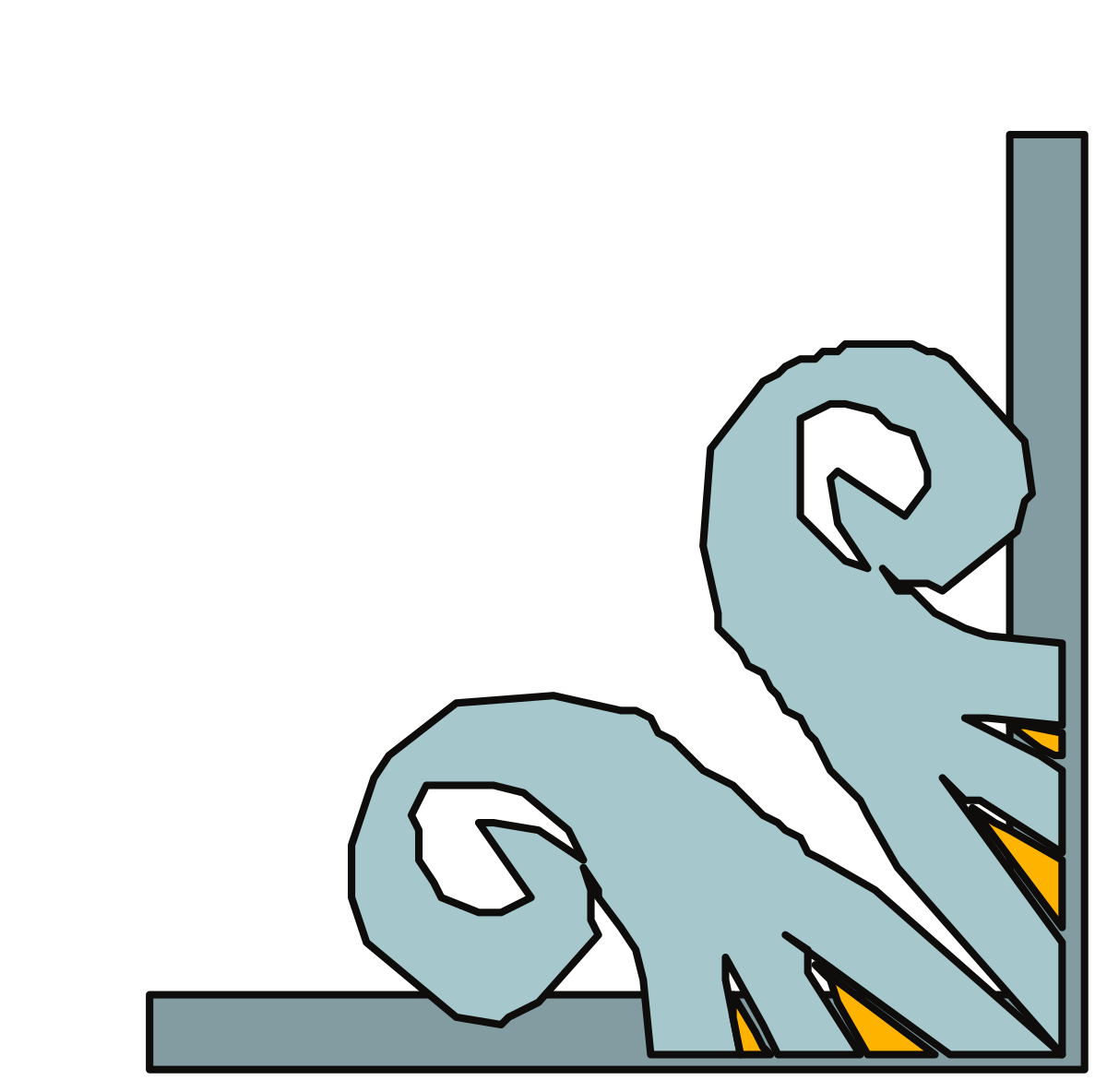 Borders and Corners Clipart: Person Standing in Front of a Window
