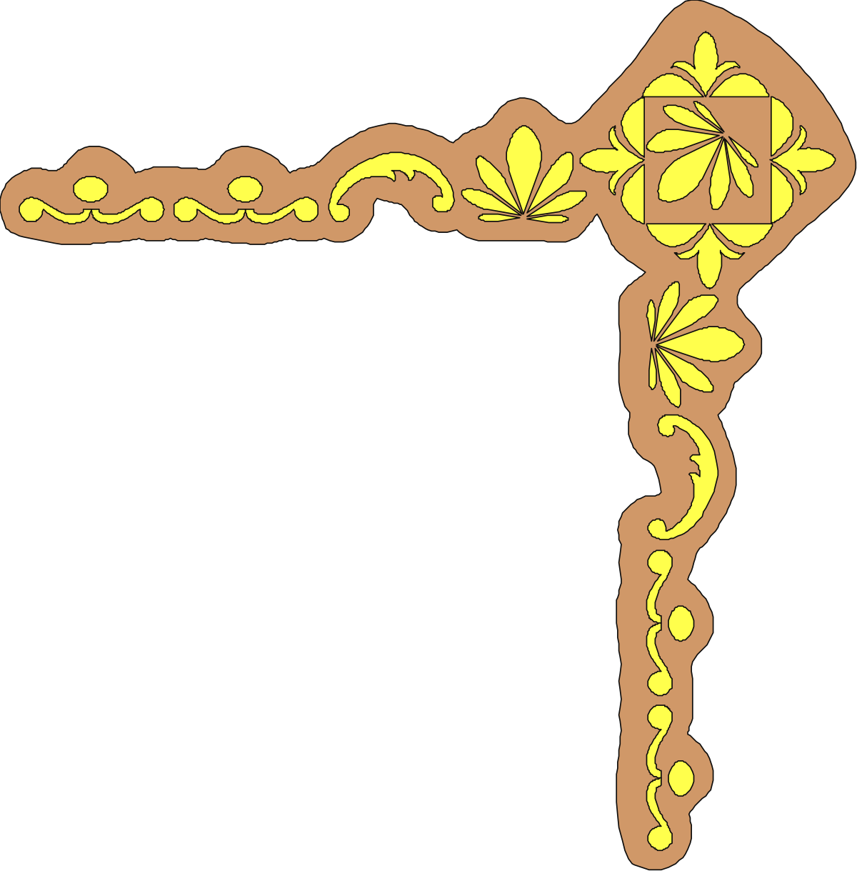 Yellow Flower Frame Clipart - Beautiful Borders and Corners