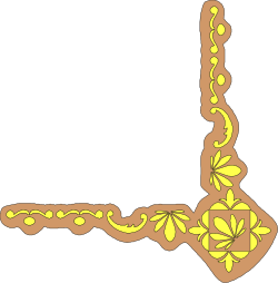 Yellow and Brown Flower Border Clipart - Stunning Corners & Edges