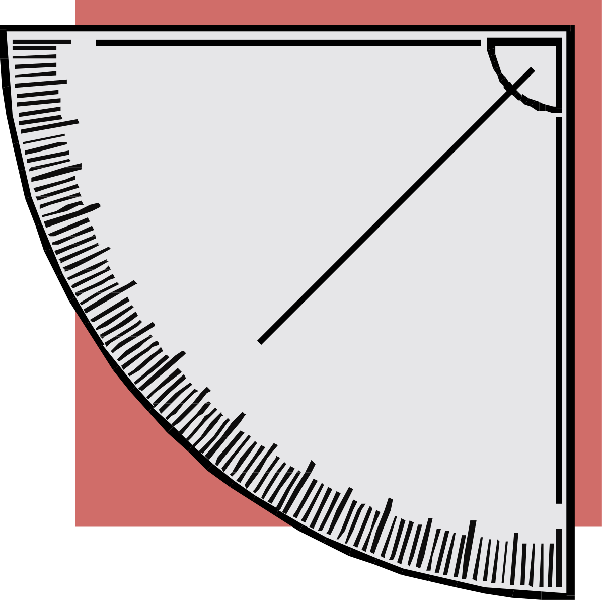 Clock Clipart with Red Background - Borders and Corners Design