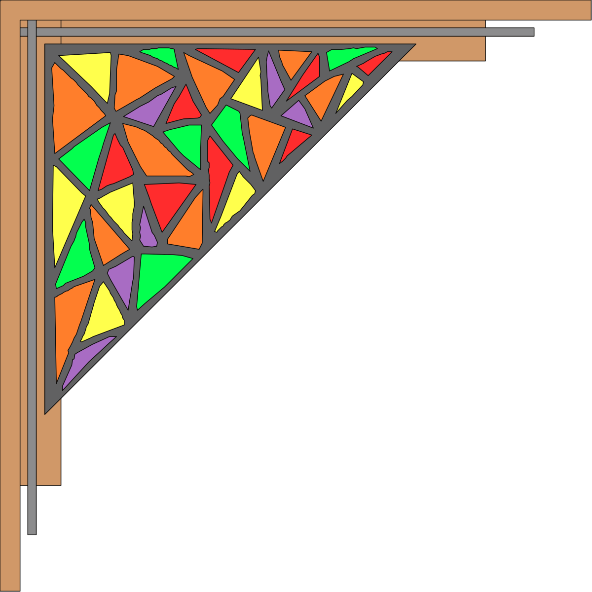 Triangle Window Clipart - Decorative Borders and Corners Design