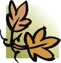 Leaf Clipart with Green Background - Borders and Corners Design