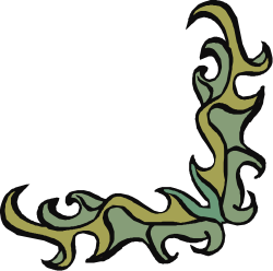 Green and Yellow Abstract Design Clipart - Borders and Corners