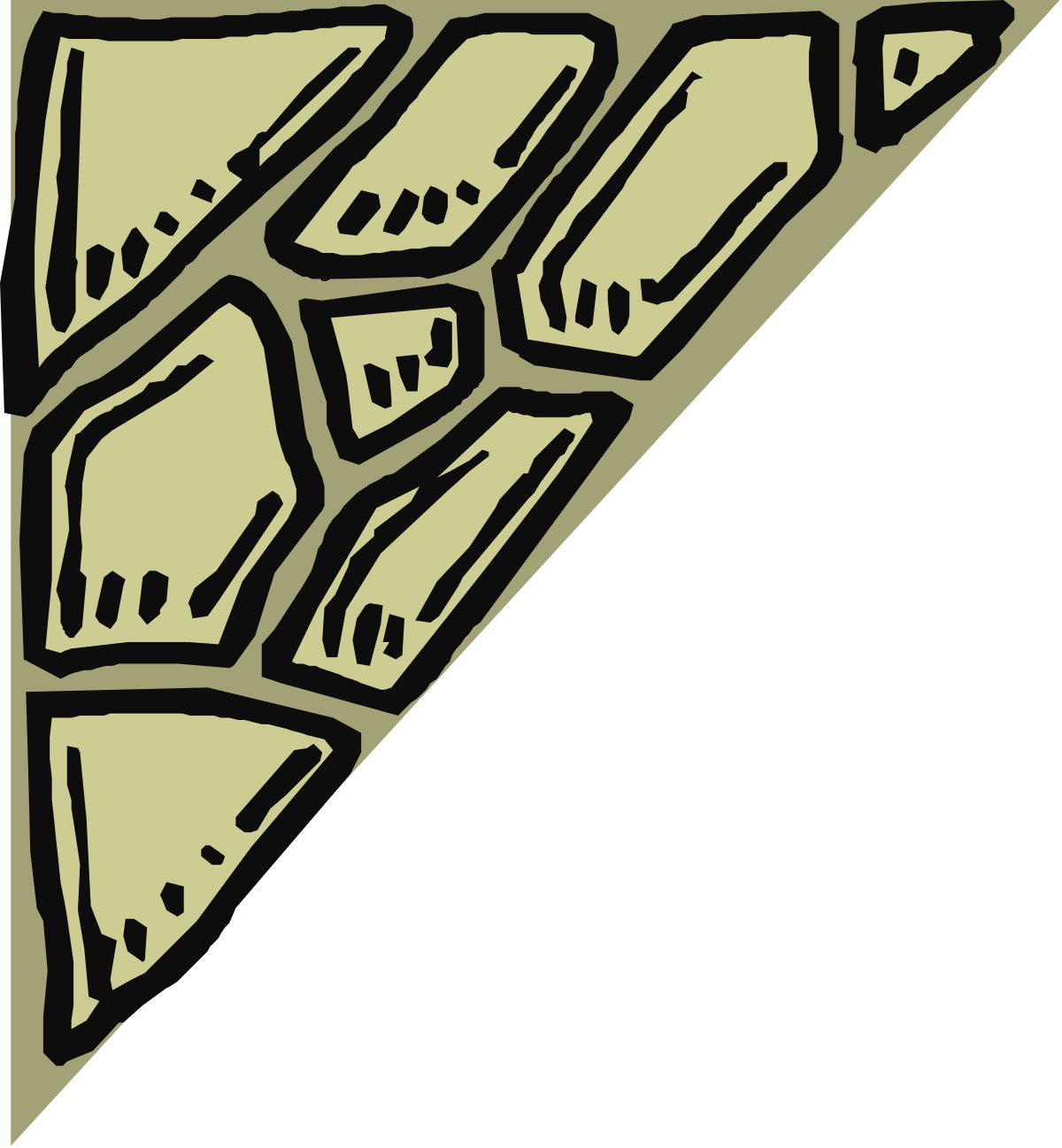 Triangle Clipart in Black and White - Elegant Borders & Corners Design