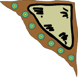 Pizza with Flowers Clipart - Decorative Borders and Corners
