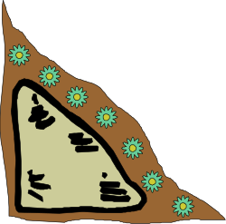 Pizza with Flowers Clipart - Decorative Borders & Corners Design