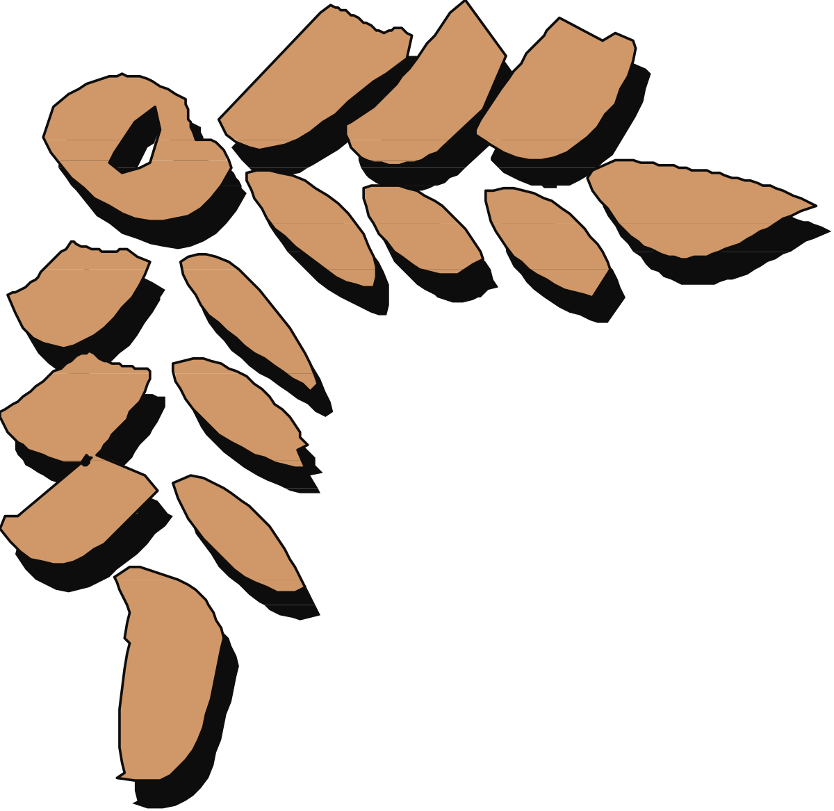 a bunch of leaves clip art png transparent Leaves Clipart Borders and Corners - Elegant Nature Designs