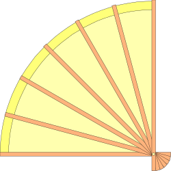 Borders and Corners: Vibrant Yellow and Orange Fan Clipart