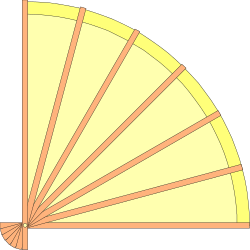 Bright Yellow and Orange Fan Clipart for Decorative Borders and Corners