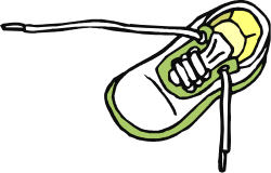 Stylish Green Sole Shoes Clipart - Perfect for Borders & Corners