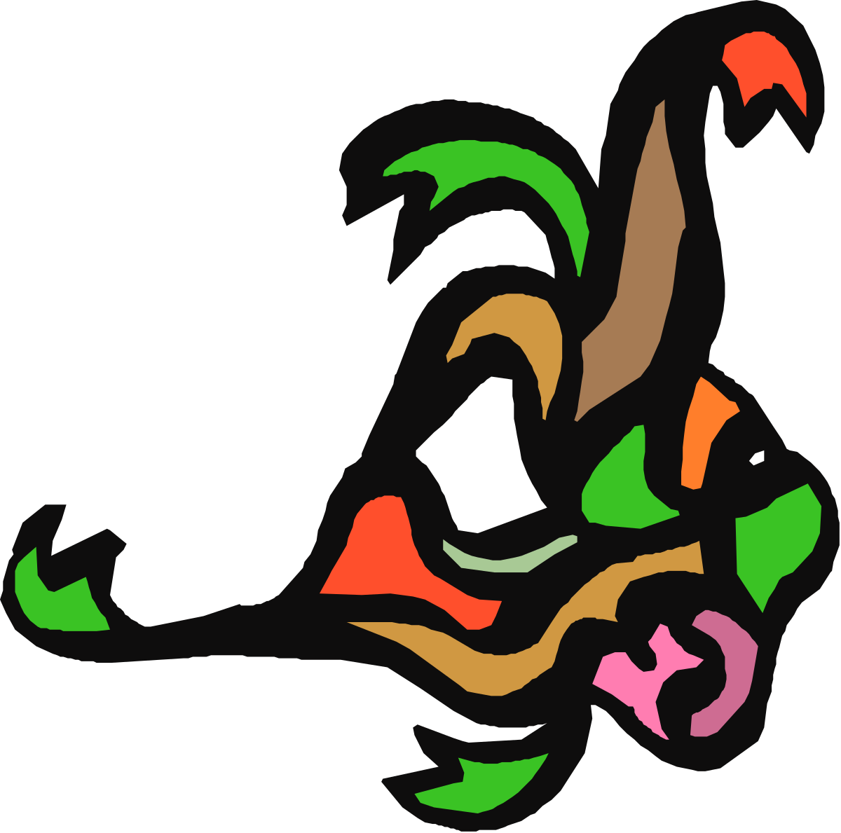 Vibrant Dog Face Clipart: Colorful Borders and Corners