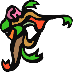 Colorful Dress Dance Clipart - Elegant Borders and Corners Design