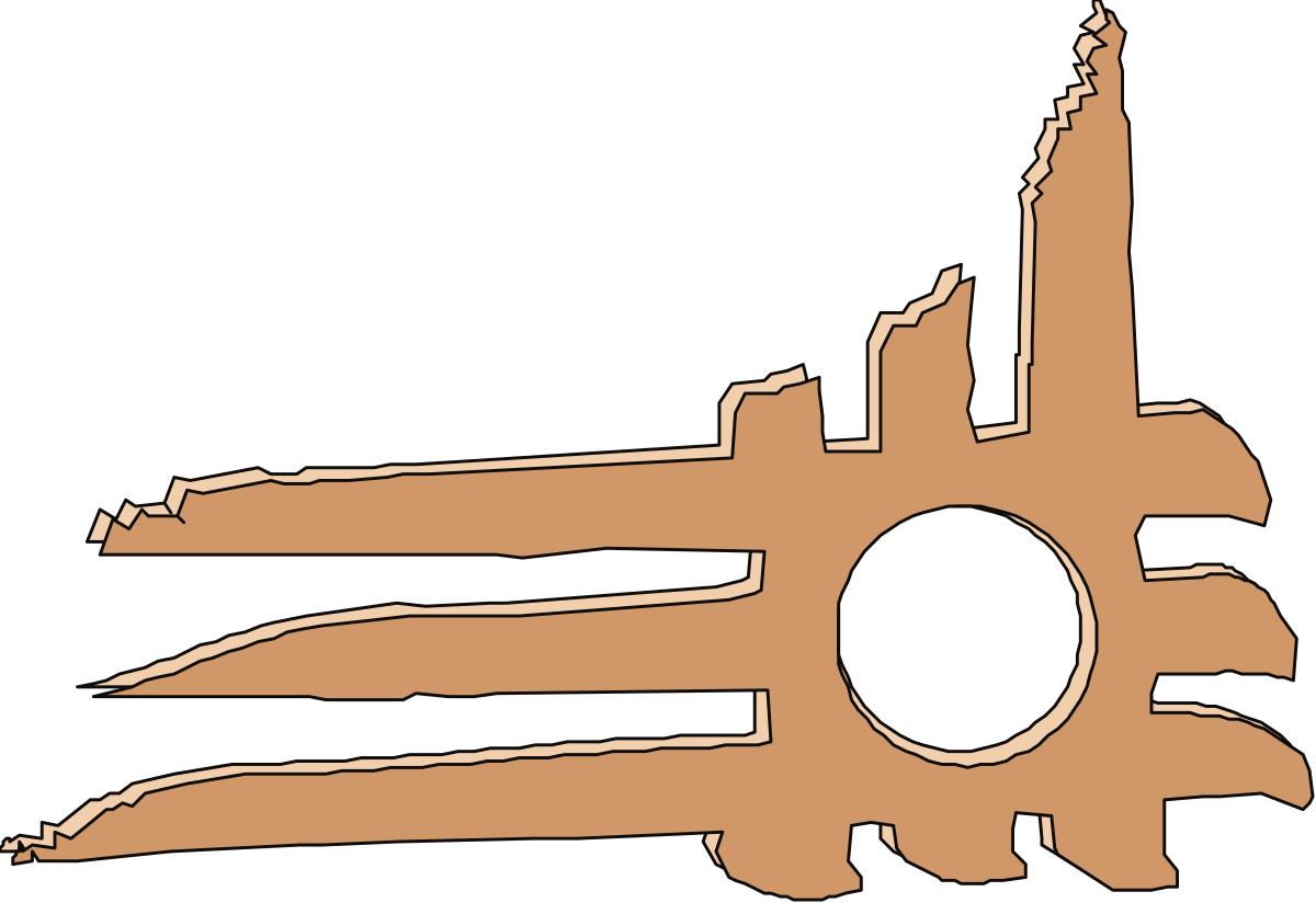 Brown and White Logo with Circle Clipart - Decorative Borders and Corners