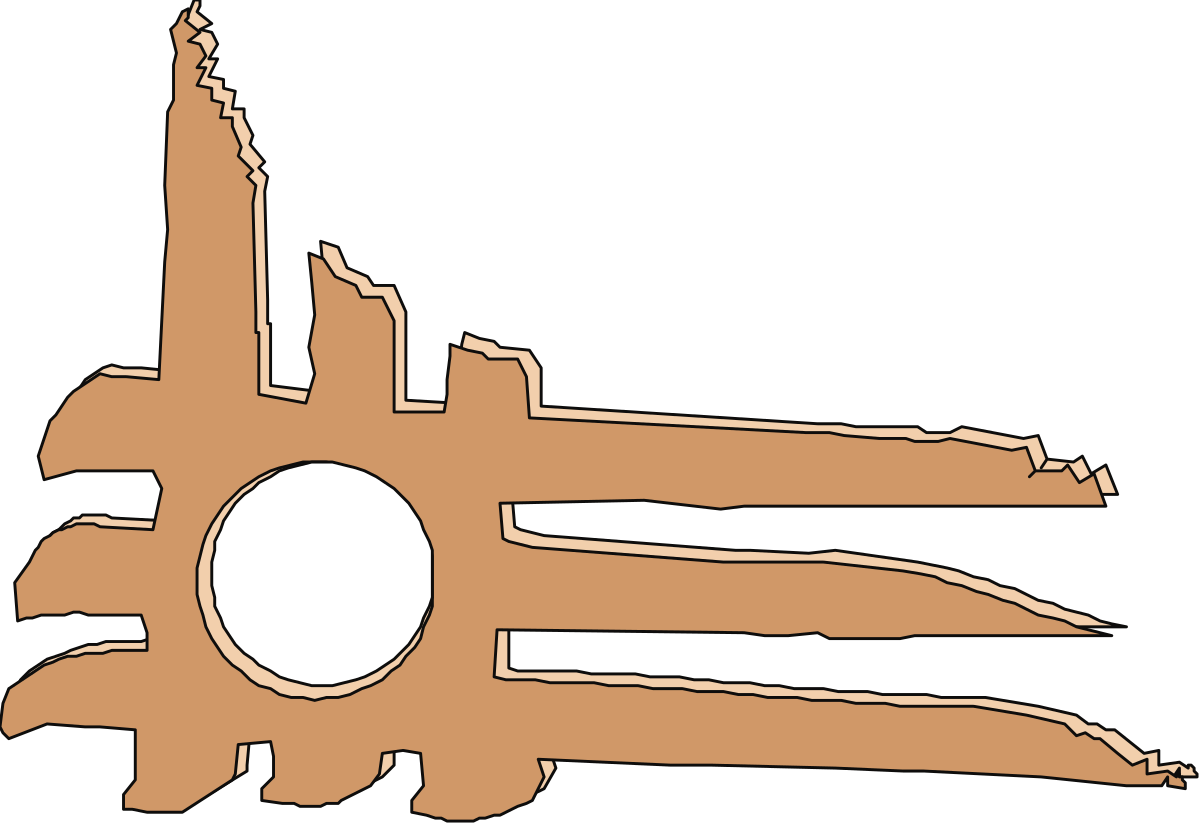 City Borders & Corners Clipart - Brown and White Silhouette Design