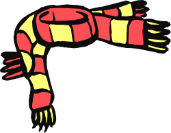 Red and Yellow Hand Reaching - Dynamic Borders and Corners Clipart