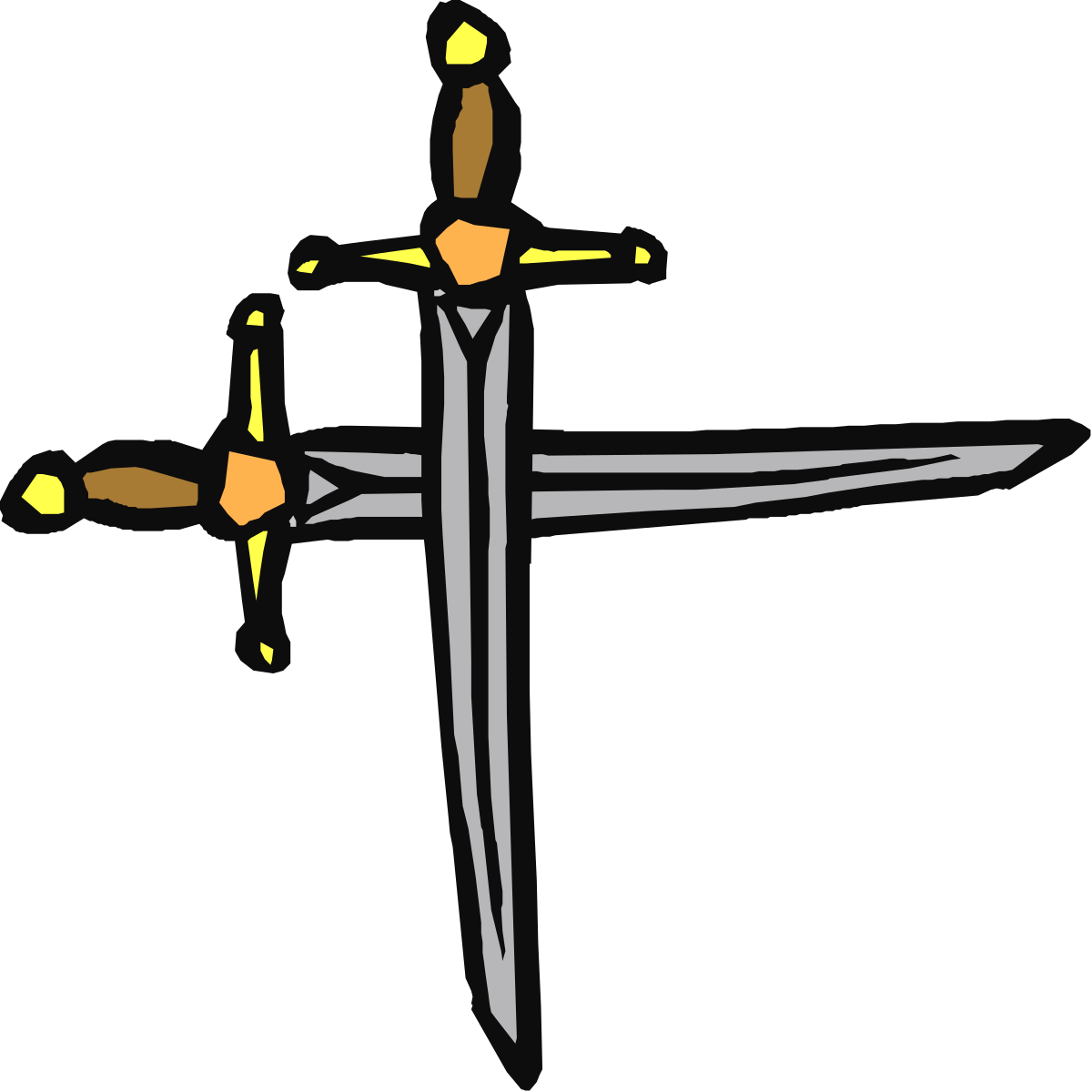 a cross with two crosses on it clip art png transparent Cross Design Clipart: Decorative Borders and Corners with Two Crosses