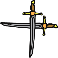 Cross Clipart with Dual Crosses - Elegant Borders and Corners Design
