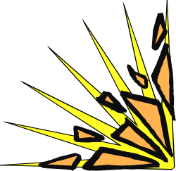 Black and Yellow Explosion Clipart - Dynamic Borders and Corners Design