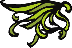 Green and Black Logo with White Outline - Elegant Borders and Corners Clipart