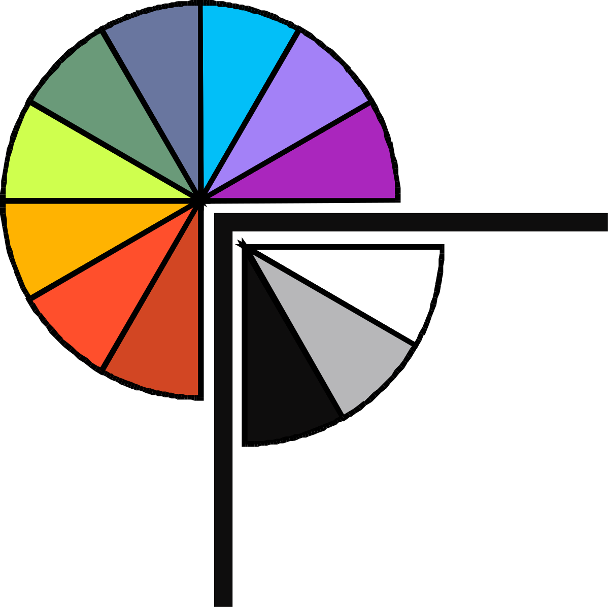 Pie Chart Borders and Corners Clipart - Creative and Versatile Design