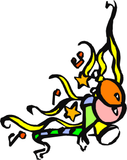 Colorful Abstract Design Clipart on Black Background - Borders and Decorative Elements