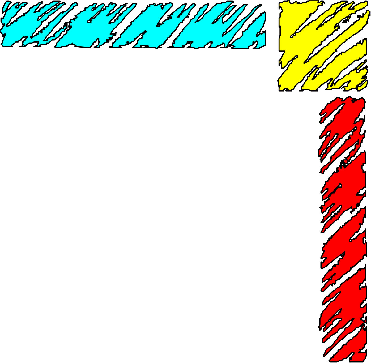 Colorful Decorative Borders and Corners on Black Background Clipart