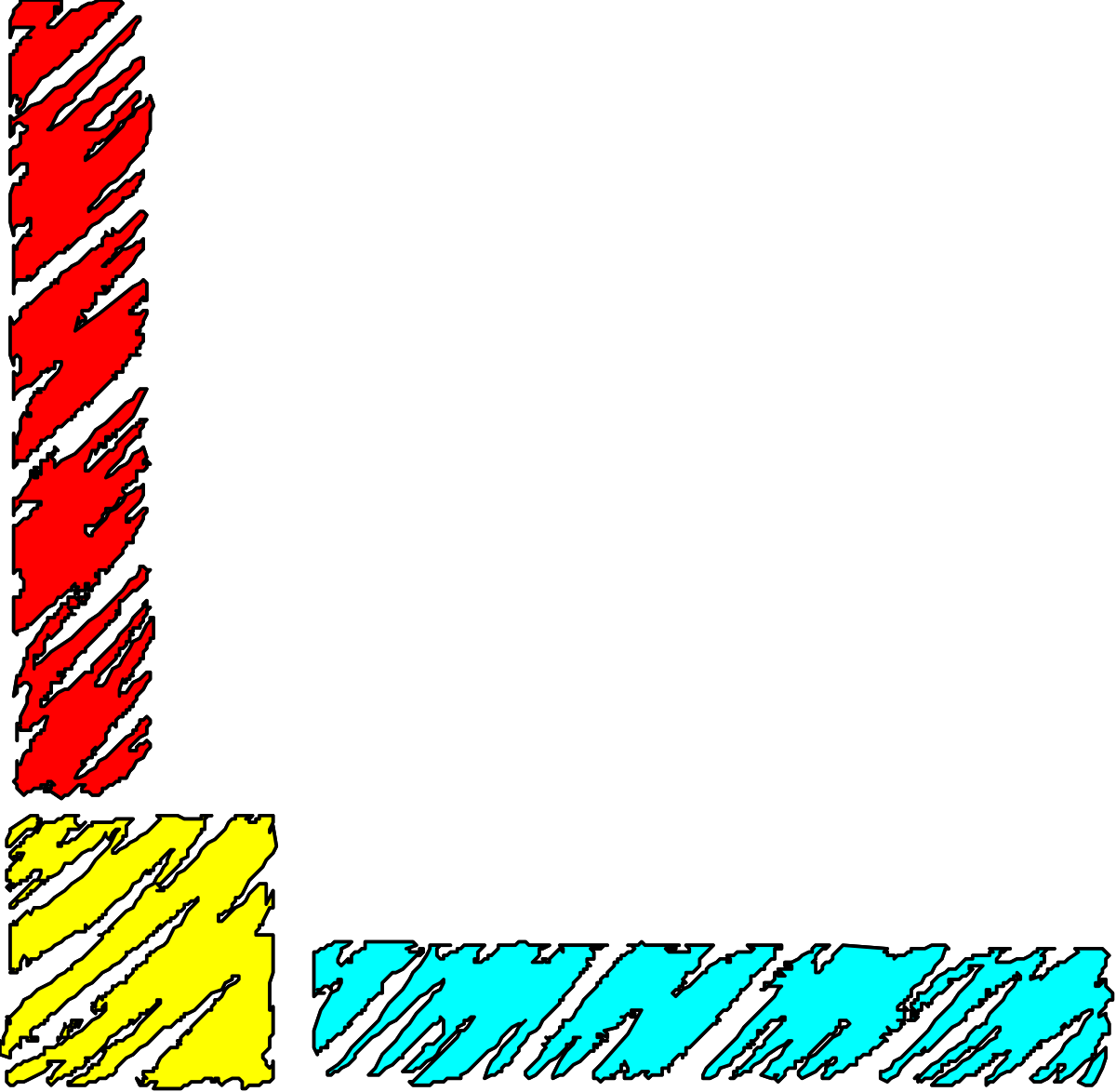 Colorful Borders and Corners Frame with Black Background Clipart