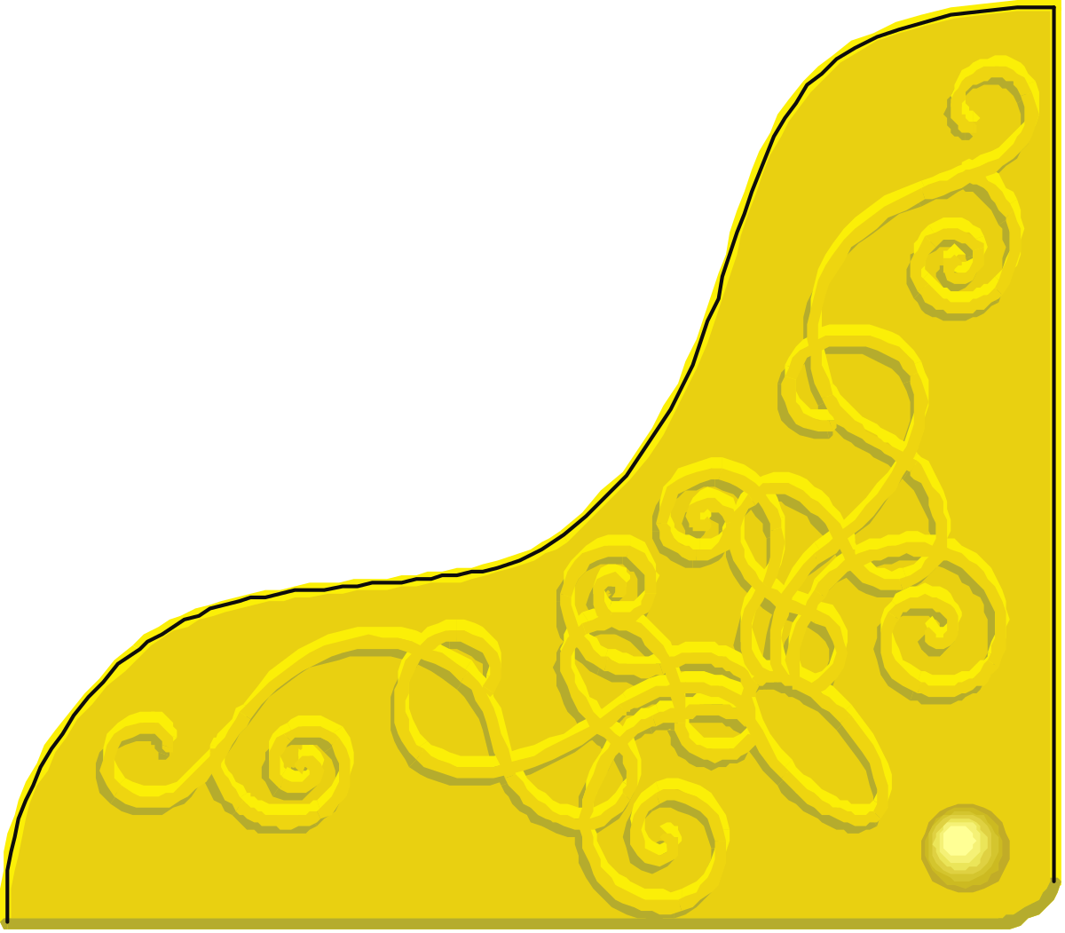Cheese Clipart with Swirly Designs - Creative Borders & Corners