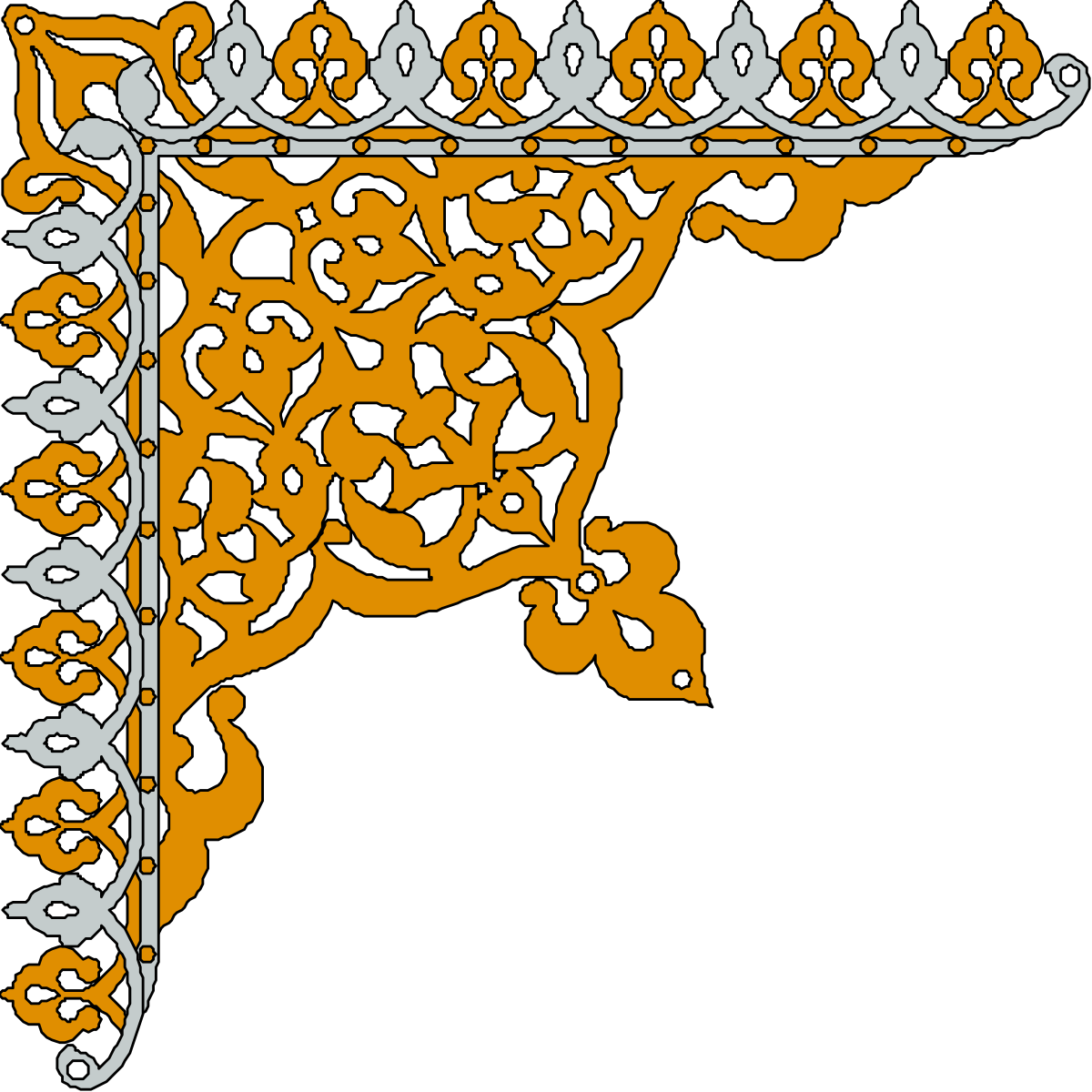 Decorative Letter P Clipart | Stylish Borders and Corners