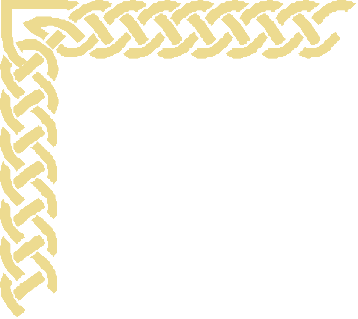 Celtic Leaf Pattern Borders and Corners Clipart