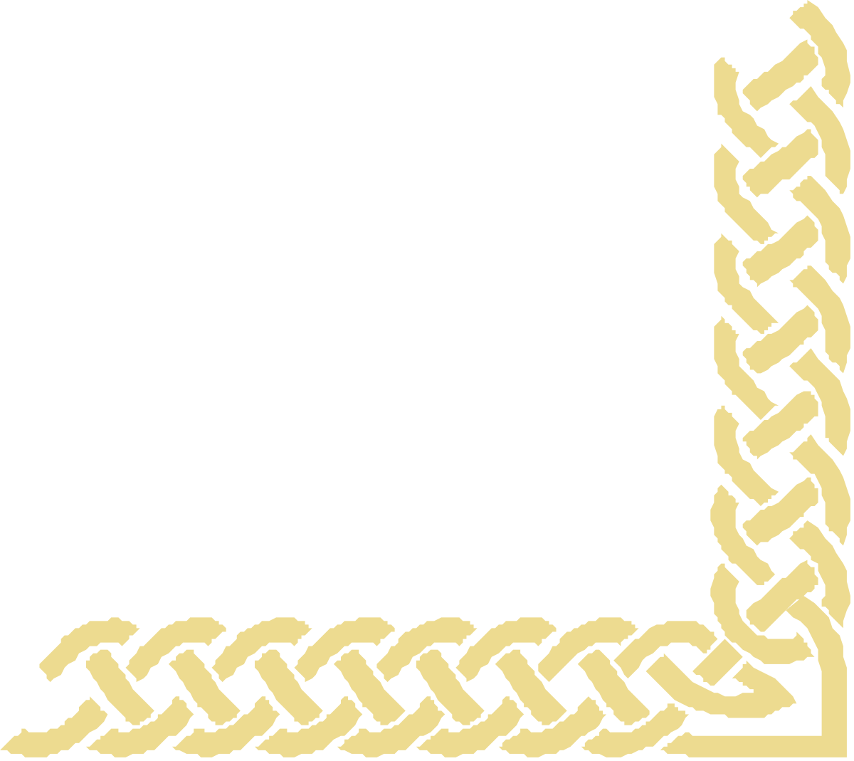 Elegant Gold Frame with Braid Pattern - Decorative Borders and Corners Clipart
