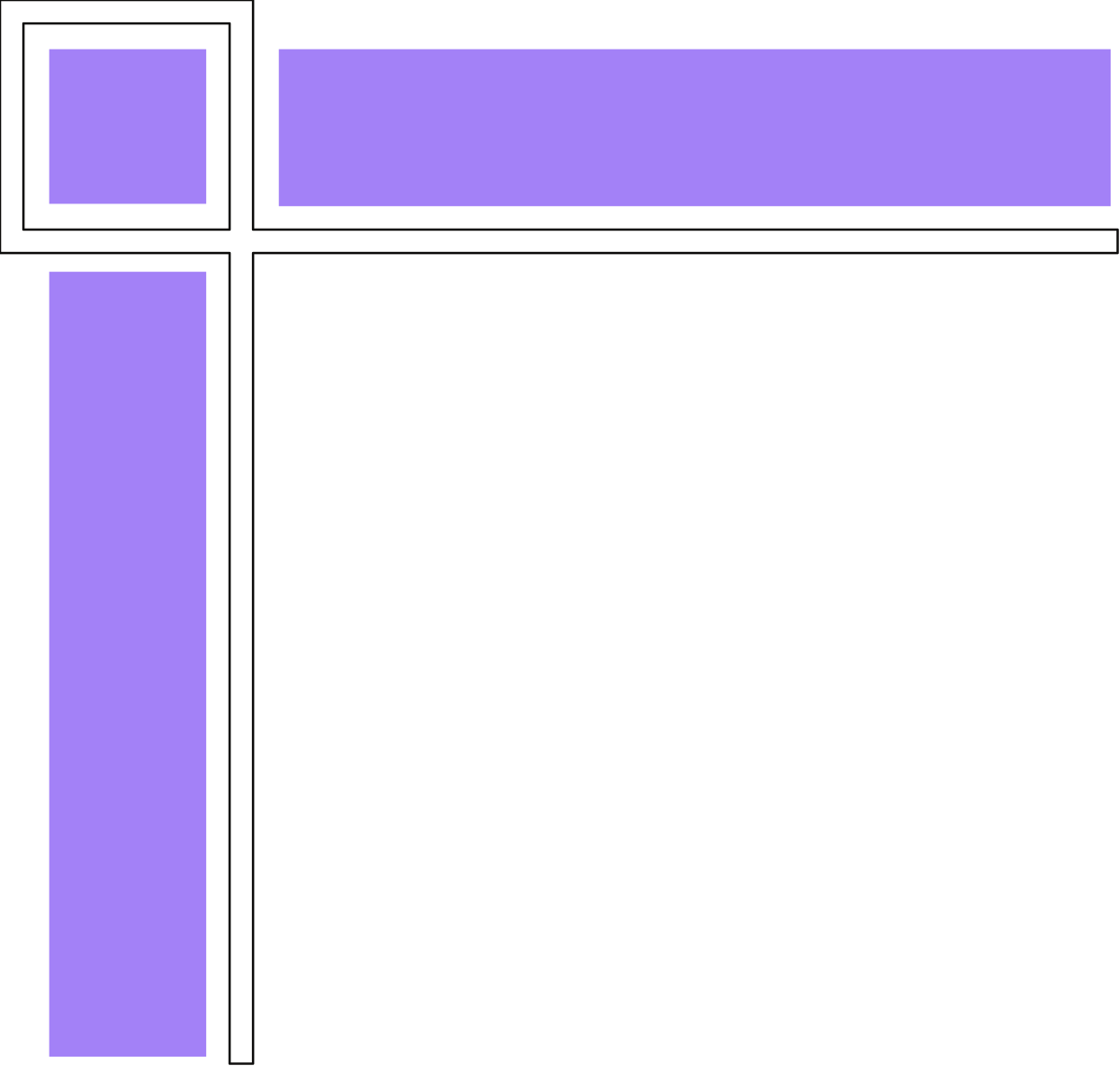Purple Cross with White Cross Overlay - Elegant Borders & Corners Clipart