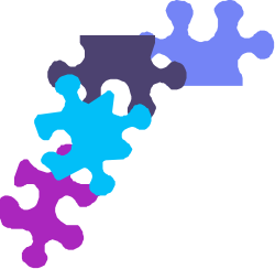 Borders and Corners: Puzzle Piece with Four Missing Sections Clipart