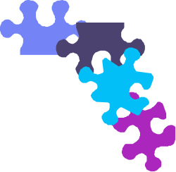 Puzzle Piece with Four Missing Sections Clipart - Borders & Corners Design