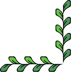 Green Leaf Frame Clipart - Decorative Borders and Corners Design