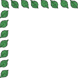 Green Leaf Border Clipart - Elegant Nature-Inspired Designs