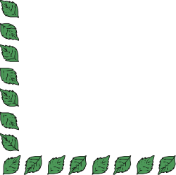 Green Leaf Border Clipart - Decorative Corners and Edges for Creative Designs