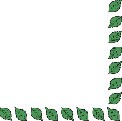 Green Leaf Border Clipart - Elegant Nature Corners for Creative Designs