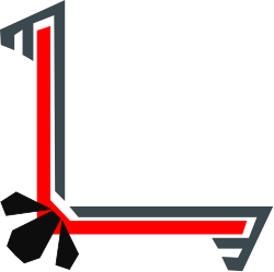 Arrow Clipart: Red and Gray Design with Black Accents for Creative Borders and Corners
