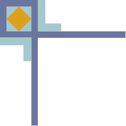 Cross with Yellow Diamond - Decorative Borders and Corners Clipart