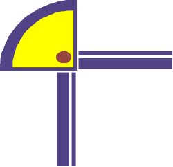 Yellow and Purple Umbrella Clipart - Stylish Borders and Corners