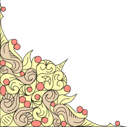 Flower Arrangement Clipart: Pink and Yellow Borders & Corners