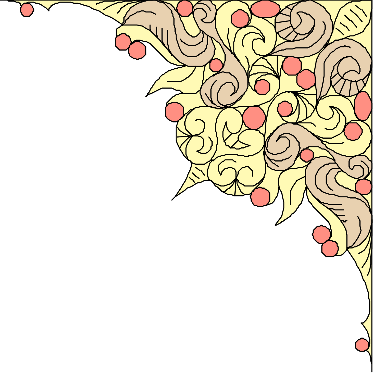 Black and White Flower Clipart: Elegant Borders and Corners