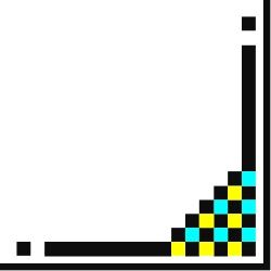 Black and Yellow Square Clipart with Clean Borders and Corners