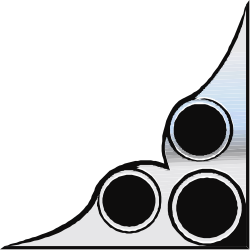 Black and White Circle Borders and Corners Clipart Set