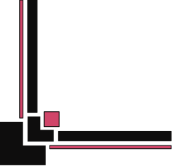 Black and Pink Square Frame with White Border Clipart for Creative Designs