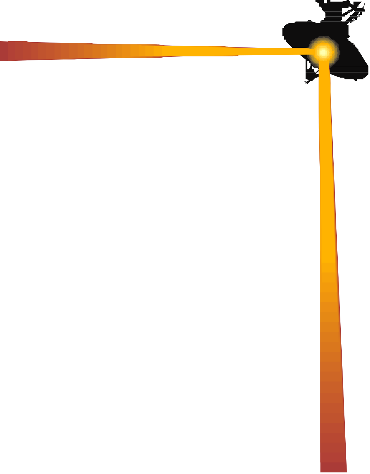 Yellow Frame with Black Background - Decorative Clipart Borders and Corners